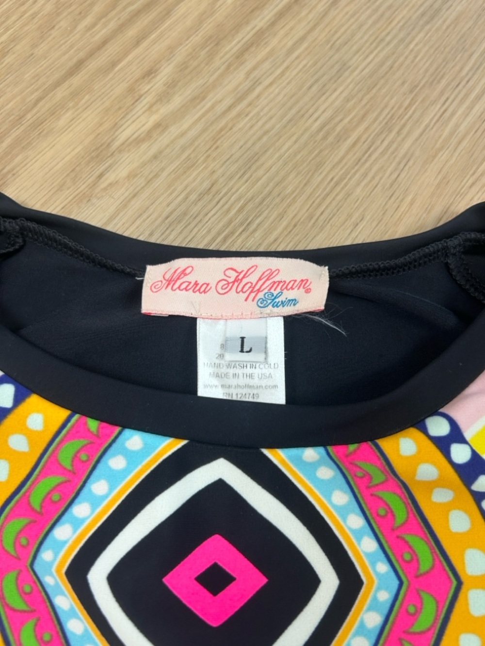 Mara Hoffman Rays Print Rash Guard L - Picture 3 of 5